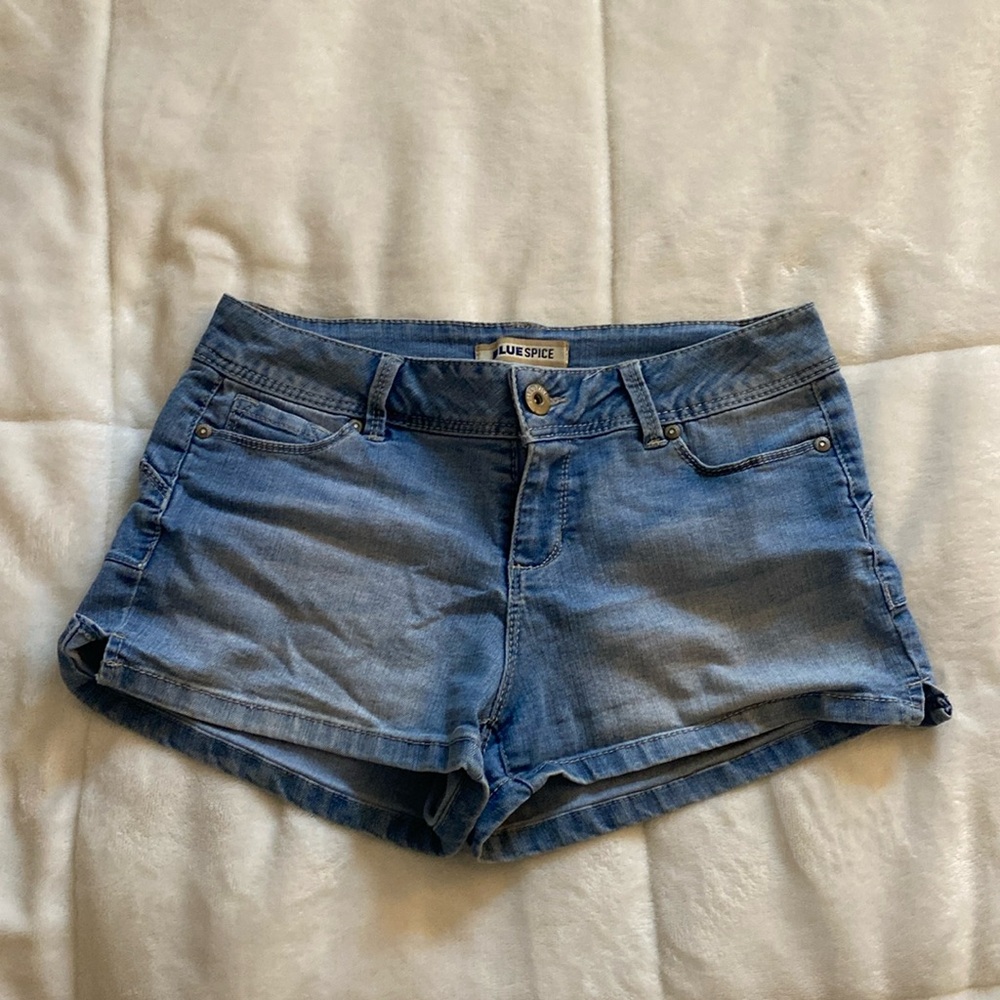miny blue jean shorts